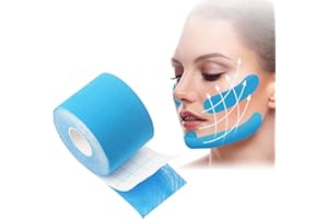 SEGMINISMART Face Lift Tape, Parches Antiarrugas Faciales, Parches Faciales Antiarrugas, Parches Antiarrugas, Cinta de Levantamiento Facial, Wrinkle Patches, Face Tape Lift Adhesivo Facial, 2.5cm*5m, Azul