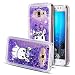 Produktbild Flüssig Galaxy J3 2016 Hülle, Glitzer Hülle Galaxy J3 2016, Crystal Cover TPU Samsung Galaxy J310, SpiritSun Einhorn Tasche Handytasche Glänzend 3D Schale Glitter Dynamisch Treibsand Liquid Fließen Bling Stars Shiny Stoßfest Kratzfeste Handyhülle Der Eiffelturm Design für Samsung Galaxy J310 (5.0")-Lila