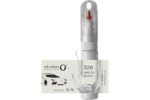 SD COLORS ARCTIC White 326 - Pincel para retoques (20 ML), color blanco