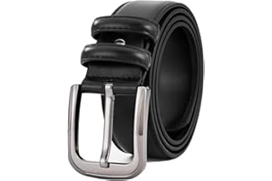 TEAMMAO Cintura Uomo Pelle Cinta Uomo Nera 110CM-200CM Grande Vita 3,8CM Larghezza Affari Moda Casual Jeans Lavoro Cinture con Confezione Regalo.