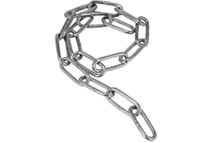 Edelstahl V4A Kette, 2,0 Meter, 2 mm Materialstärke, 31,25 kg Maximalbelastung, langgliedrig, rostfrei, poliert, ähnlich DIN763 - Tecklenborg Kegel GmbH