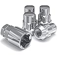 White Knight 40700S Chrome M12 x 1.50 Thread Size Acorn Socket Type Wheel Lock, 4 Pack