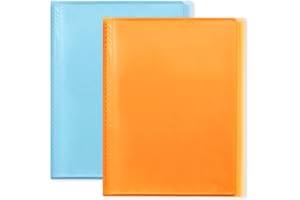 HAMELIN Lot de 2 Porte Vue Neutres A4 80 vues/40 Pochettes Couverture Polypro Coloris Aléatoires