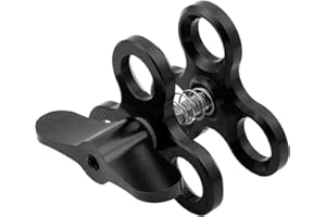 PULUZ Potrójny zacisk kulowy uchwyt kamery nurkowej CNC aluminiowa sprężyna latarka zacisk do nurkowania podwodne ramię system fotograficzny, taca do nurkowania, DJI Osmo Action GoPro, światło LED