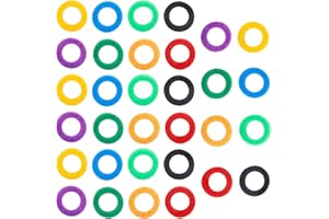 LuLiyLdJ Funda para llave Funda elástica para llave, tapa para llave Funda elástica para llave para una fácil identificación de la llave 8 colores 32 piezas