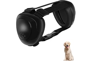 BERGWERK Hunde Ohrschützer für Gehörschutz, 29dB NRR Hundeohrschützer für Lärmschutz Noise Cancelling Kopfhörer (Schwarz-L)