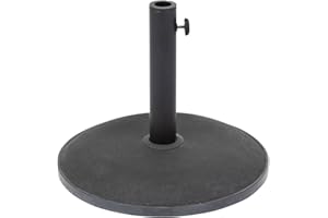 Hespéride - Soporte de sombrilla Redondo Negro - 15 kg