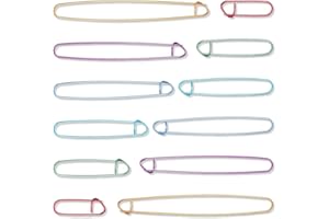 CATOR Lot de 12 supports de mailles en aluminium, marqueur de maille tricot, marqueur tricot, marqueur de maille crochet pour couvertures, écharpes, couettes, autres projets de tricot