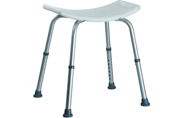 Homestyle 25742 Duschpall, plast, vit/aluminium, 51,0 x 45,0 x 56,0 cm
