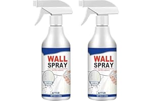 Gokame 2pcs Wall Repair Paint Wall Spray Paint, Water-Based Paint White Peel, Stain Remover for Wall Ceiling, Covers Up Stain Sealing Ceiling Paint, Stain Remover for Wall Ceiling - 60ml/pc