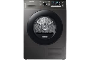 Samsung Series 5 DV80TA020AX/EU with OptimalDry™, Freestanding Heat Pump Tumble Dryer, 8 kg, Graphite, A++ Rated