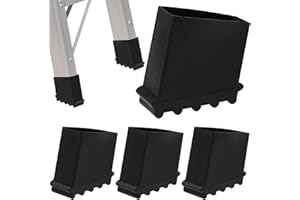Alriedy Lot de 4 pieds d'échelle, 50 x 25 mm, pieds d'échelle en caoutchouc, antidérapants, capuchons de protection universels en caoutchouc pour échelle pliante, pieds d'échelle, pieds d'échelle