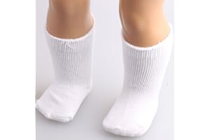 Uteruik Chaussettes pour Poupée de 46 cm Blanc 1 Paire