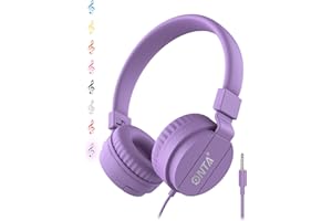 ONTA® Kopfhörer Kinder Faltbarer Leichte Headsets für Kinder On Ear Audio Kopfhörer für Kinder Handys Smartphones iPhone Laptop Computer mp3 / 4 Kinder Kopfhörer (Violett)