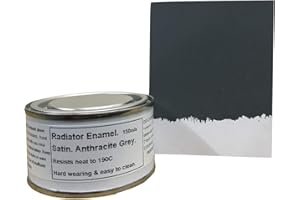 FASCINATING FINISHES LTD 1 x 150ml Anthracite/Dark Grey Heat Resistant Satin Radiator Paint