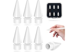 Sternstunde 6pcs Puntas Compatible con Apple Pencil 1/2 GeneracióN iPad Pro, Puntas De Repuesto De Alta Sensibilidad Y LáPiz De Repuesto para 1ª GeneracióN De 2ª GeneracióN De Accesorios para LáPiz
