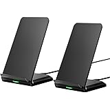Wireless Charger, 2 Pack 10W Max Wireless Charging Stand Qi-Certified Fast Charging Compatible with iPhone 14/13/12/12 Pro/SE