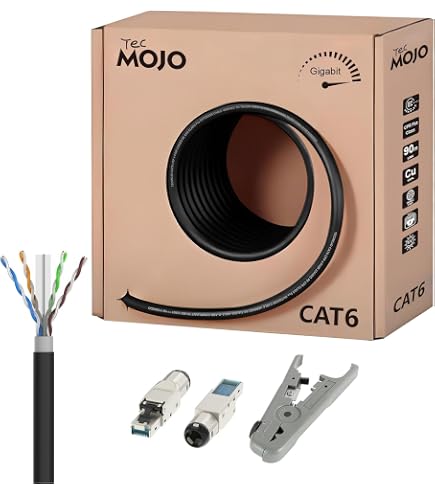 Premiertek Cavo Ethernet CAT6 304,8 Metri – UTP Bulk 23 AWG 4 Coppie, Colore Giallo, Bobina Easy Pull - 2