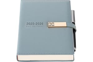 GOLDAYPLN Agenda académica 2025-2026 para lácteos, agenda académica 2025-2026, A5, página por día, de julio de 2025 a junio de 2026, organizador diario mensual con pestañas mensuales coloridas, bolígrafo, lazo