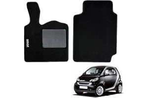 W-PARTS SERIE 2 TAPPETI - TAPPETINI IN MOQUETTE NERI PER SMART FORTWO 451-2007 ->2014