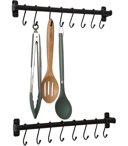 LNGFSH 2 Pièces Barre Murale Porte-Ustensiles Acier Inoxydable - Cuisine Et Salle De Bain