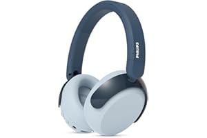 Philips TAK5500RT 5500-Serie geräuschunterdrückende, kabellose, ohraufliegende Bluetooth-5.4-Kopfhörer für Kinder, faltbar, 34 Std. ANC-Wiedergabe, lautstärkenbegrenzt, Audio-Sharing, USB-C-Kabel