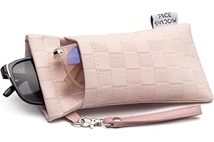 Face Shadow Custodia per Occhiali da Sole Morbida a Scatto per 2 Occhiali da Sole, Borsa per Occhiali in Microfibra per Donna e Uomo, Unisex