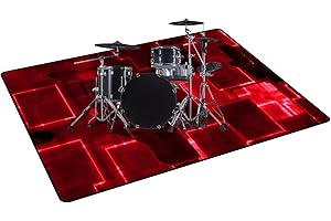 ZXHH Drum Teppich Schlagzeug Teppich Schallschutz Teppich Schallschutzmatte rutschfeste Trommel Teppiche Quadratische Schallschutzdecke Für Bass Drum Snare,Schlagzeugteppich Mit Klettverschluss