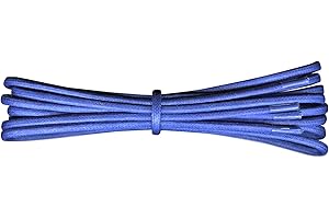 Fabmania® Lacci rotondi in cotone cerato da 2 mm per scarpe casual o eleganti, stivali, lunghezze da 45 cm a 140 cm, uomini e donne, 1 paio
