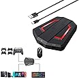 Excefore Keyboard/Mouse Adapter Portable Mice Converter for N-Switch PS4 PS3 Xbox One 360 with Four-Color Breathing Light