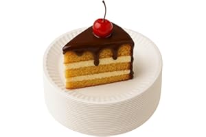 Pakomat Talerzyki papierowe 18cm 100sztuk, talerze jednorazowe, deserowe okrągłe, stabilne talerze z kartonu, naczynia imprezowe, przyjazne dla środowiska, talerze z kartonu, biodegradowalne