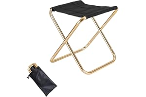 YANJINGHE Sedia Pieghevole Portatile, Sgabello Pieghevole Campeggio, Mini Sgabello Pieghevole Da Campeggio, Con Borsa, Per La Pesca, Campeggio, Viaggi, Escursioni, Giardinaggio, Barbecue