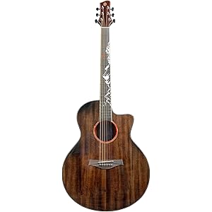 GA241C Red Moon Inlay Grand Auditorium Acoustic Guitar, A-Grade Spruce Top, Mahogany Back & Sides, Rosewood Fingerboard, High Gloss, Includes Accessories (MAHAGONY)