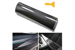 BangShou 6D Autocollant Fibre de Carbone de Vinyle, 30 x 300 cm Film Autocollant de Voiture Adhésif, DIY Décoration Film pour Intérieurs,Motos Et Meubles