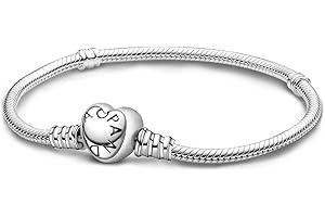 AHOKEI Charm Armband Damen Charms Armband Silber 925, Damen Armband Damen Silber Schmuck Damen, Armband mit Charms,Armband für Charms Können Hinzugefügt Werden,Geschenk für Frauen,17/18/19CM Charm Armband