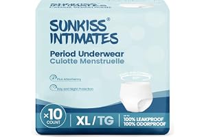 SUNKISS INTIMATES Engångsperiodunderkläder för kvinnor med tungt flöde, låg-stigning oparfymerade nödvändigheter efter födsel