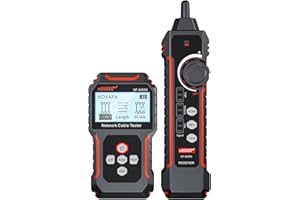 NOYAFA Network Cable Tester with POE, Wire Tracer with Cable Length Test, Port Flashing, NCV for Network Cable, Support Type-C Charging (NF-8209S)