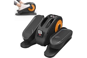 HOFTME Pedaliera Ellittica, Crosstrainer Ellittico con Sotto La Scrivania con Display Telecomando Pedale Antiscivolo, Mini Ellittica Portatile con Resistenza Regolabile Silenziosa per Palestra Casa Ufficio