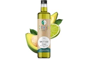 ‎GO-KETO Go-Keto MCT Oil Shape, 500ml | olej MCT C8/C10 z omega-7 z awokado i makadamia, 100% olej kokosowy, wolny od oleju palmowego | idealny dla diety keto i keto shake | wegański, low carb