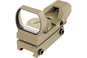 Feyachi RS-28 Red Dot Softair 4 reticoli 5 Impostazioni di Luminosità Green & Red Mirino Softair per 20mm/22mm Weaver/Picatinny Rail