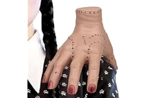 Powmag Manos de miercoles, Mano Miercoles Addams, Thing Addams Family Hand Accesorios de Terror Adecuados para Carnaval, Halloween y Cosplay