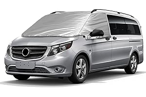 JINSENTGG Frontscheibe Wrap Cover Ersatz für Mercedes-Benz Vito W447 2015-2022, Auto Windschutzscheiben Abdeckung, 600D Luxus Sonnenschutz Wasserdichtes Schnee-Eisschutz, Staubschutz