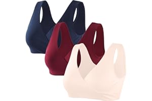 ZUMIY Maternity Nursing Bras, Nahtloser Still BH ohne Bügel Schwangerschafts-BH und Stillzeit Unterwäsche Stillen und Schlaf Ohne Bügel für Damen