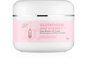 AILKE BOOST LUSTER Crème Au Beurre De Karité Biologique Non Raffiné, Hydratant Quotidien Pour Le Visage Et Le Corps, Adoucit, Lisse Et Stimule L'Éclat, Atténue La Sécheresse, Avec Du Glutathion Et De La Vitamine C