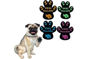Phaechild Anti-Rutsch Hunde Pfotenschutz,von Ausrutschen auf rutschigen Böden,ungiftig,Brace für schwache Pfoten Hundeschuhe Hundesocken 80 Stücke Mehrfarbig XXXL