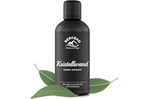 ‎BERGBAD BERGBAD Saunaaufguss BIO EUKALYPTUS 100ml Kristallwand - Natürlicher Sauna-Aufguss mit ätherischen BIO Ölen