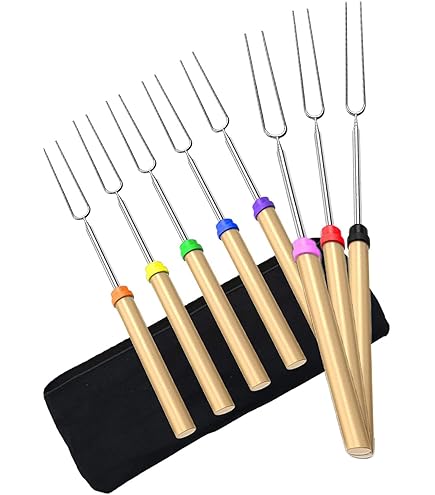 Produktbild von 4er Set Riesen Gabeln 65 Cm - Teleskop-Grillgabeln Für XXL-Spaß