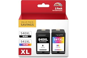 COLORFLY 540XL 541XL Twin Pack PG-540 CL-541XL Ink Cartridges Compatible for Canon 540 541 for TS5150 TS5151 MG3650 MG3200 MG3550 MX475 MX530 MX515 MG3600 MG4250 MG4100 MG3250 MG3550