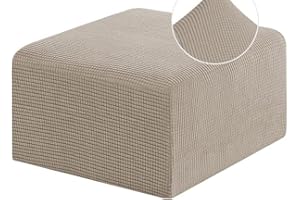 HOOWARM Elástica Funda Otomana Terciopelo Funda De Puff Redonda/Cuadrados Funda Reposapies Polvo Retirable Lavable Funda De Reposapiés Cubierta Taburete Ottoman Cover para Sala (Color : A11, Size : 60-76cm/