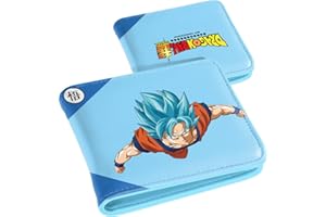 Koecya Wallet for Boys Wallets for Girls Kids Teens Anime Leather Wallet Cute Kawaii Cartoon Aesthetic Character Design Fun Purse Credit ID Card Slim Thin Bi-fold Small Coin Pouches Minimalist,Blue